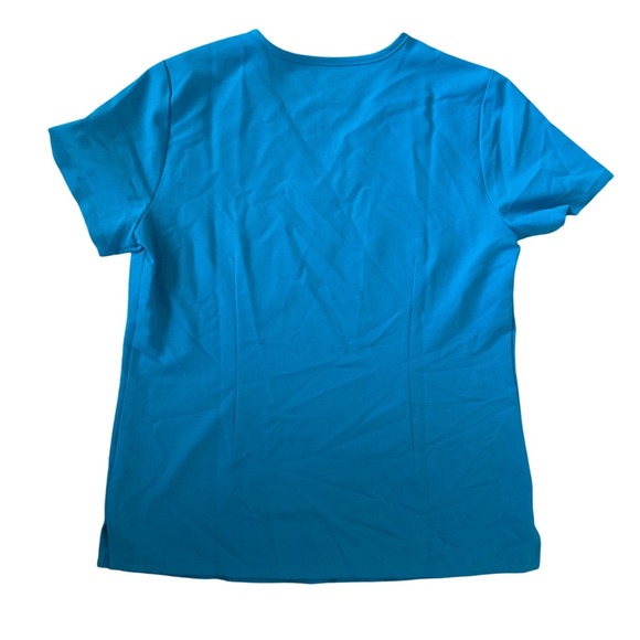 FIGS Catarina Extremes Scrub Top Blue V-Neck Short Sleeve Womens Size M NWT - Picture 3 of 3